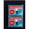 Image 2 : (2) Boxes of 40 Score 1991 "Young Superstars" - Authenticity Not Guaranteed