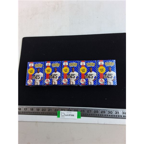 (5) Boxes of AW Sports CFL Trading Cards - All Appear Unopen