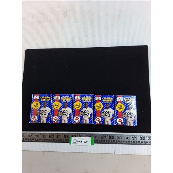 (5) Boxes of AW Sports CFL Trading Cards - All Appear Unopen