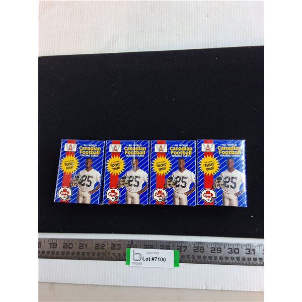 (4) Boxes of AW Sports CFL Trading Cards - All Appear Unopen