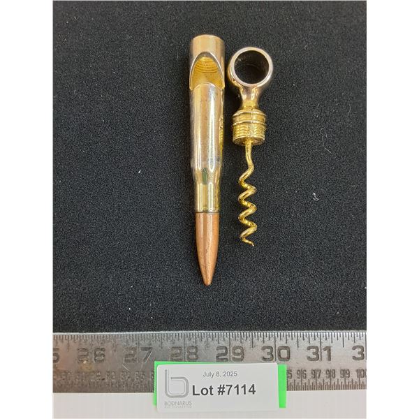 Brass Rifle Shell Corkscrew