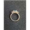 Image 2 : Ladies Ring .925 Silver with Blue Stone - Size 7