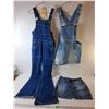Image 1 : Women's Denim Lot- MNG Overalls; XXS, Foxy Jeans Skirt; 7, Aqua Overall Skirt;S