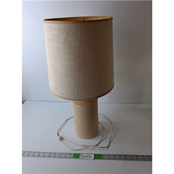 Ceramic Trilight Lamp with Fabric Shade- Working 23" Tall  -  PICK UP