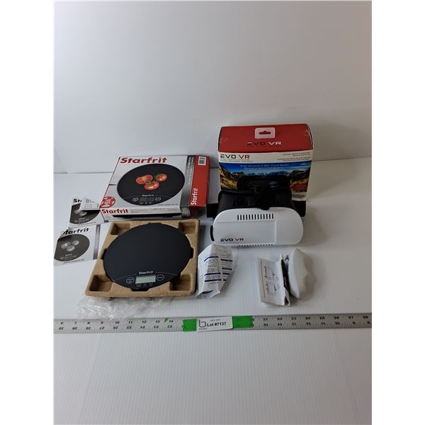 Starfrit Kitchen Scale- AS IS-   & Evo VR Set-Untested  -  AS IS