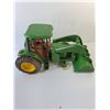 Image 4 : (2) Plastic Toy Tractors- John Deere & Tonka & Trailer, Up to 14" Long- As Is