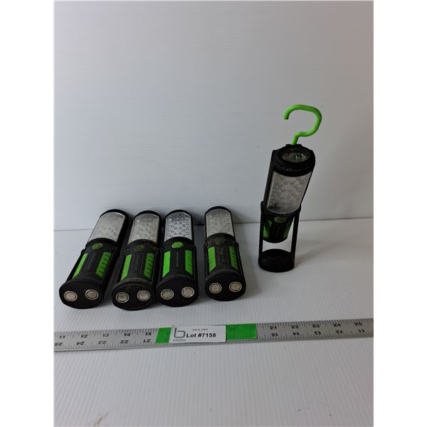 (5) Prime Lite Flashlights with Hook & Stand, Two Power On
