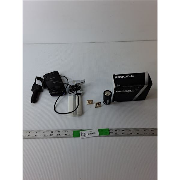 Box of Procell D12 Batteries- Appear New, Can Opener, Cuff Links, Misc.