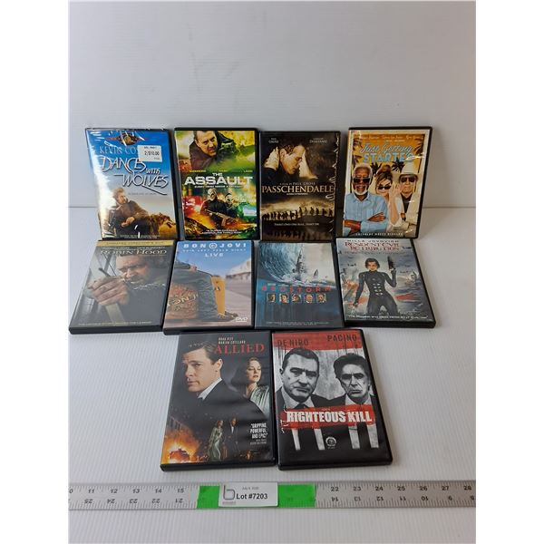 (10) DVDs- Passchendaele, Geostorm, Allied, Misc.