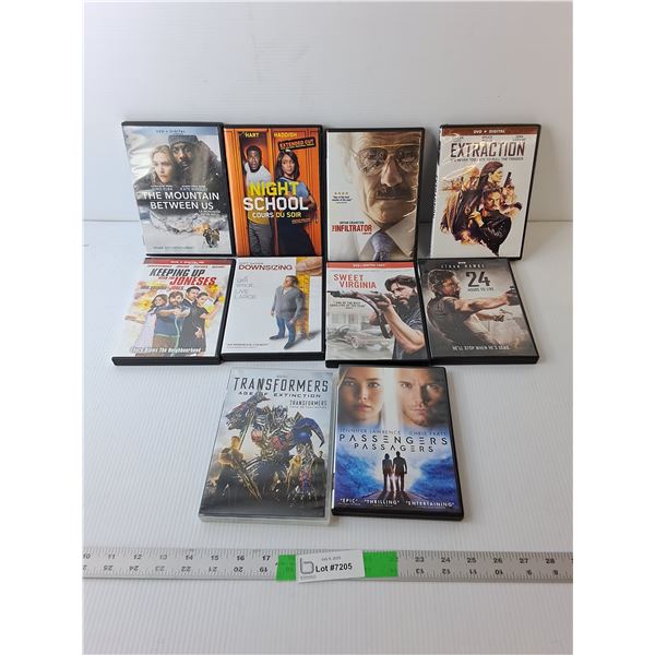 (10) DVDs- Extraction, Downsizing, Night School, Misc.