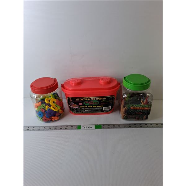 Magnetic Letters, Toy Dinosaurs, Glow in the Dark Better Blocks