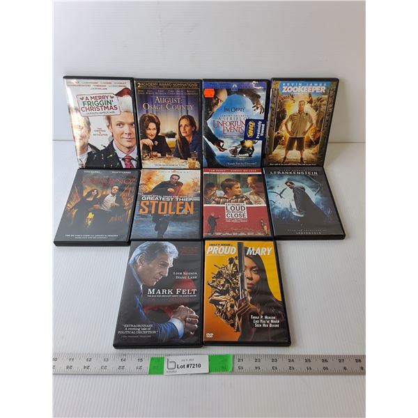 (10) DVDs- Proud Mary, Zookeeper, Inferno, Misc.