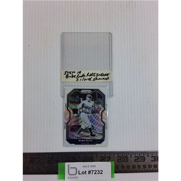 Panini Prizm Babe Ruth "Silver Shimmer" Collector Card - Authenticity Not Guaranteed