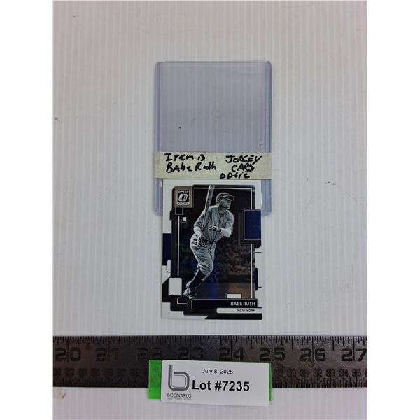 Panini Optic Babe Ruth Collector Card- Authenticity Not Guaranteed