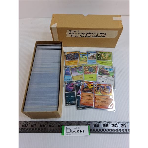 (600+) Pokemon/Holos/Jungle/Prismatic/Hidden Fates - Authenticity Not Guaranteed