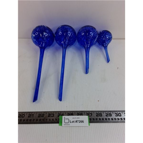 (4) Glass Plant Water Globes