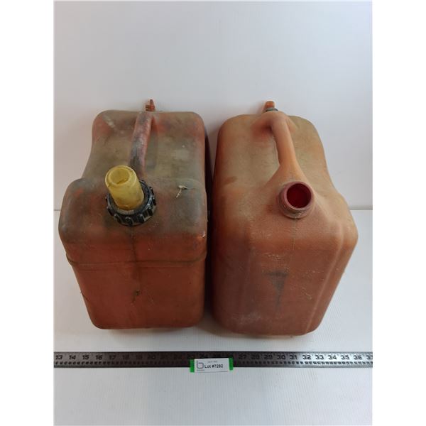 (2) 5 Gallon Jerry Cans - Missing Caps - Pickup Only