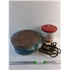 Image 1 : Gian-et Electric Iron - As Is, Hat Box and Swifts Tin with Lid