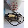Image 4 : Gian-et Electric Iron - As Is, Hat Box and Swifts Tin with Lid