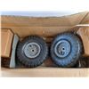Image 2 : (2) 4.10/3.50 - 4 Pneumatic Wheels