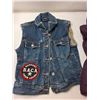 Image 2 : Denim Vest Size Child M, Winter Jacket Approx. Childs Small, T-Shirt Size L