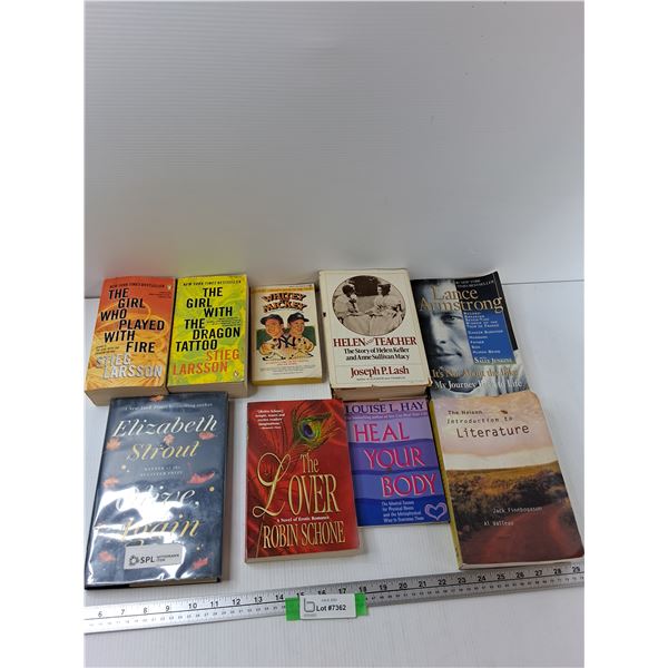 (9) Books - The Lover, Heal Your Body, The Girl Who Played With Fire, Misc
