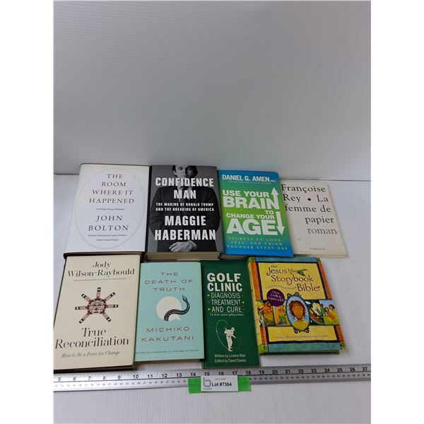 (8) Books - The Death Of Truth, The Room Where It Happened, Golf Clinic, Misc