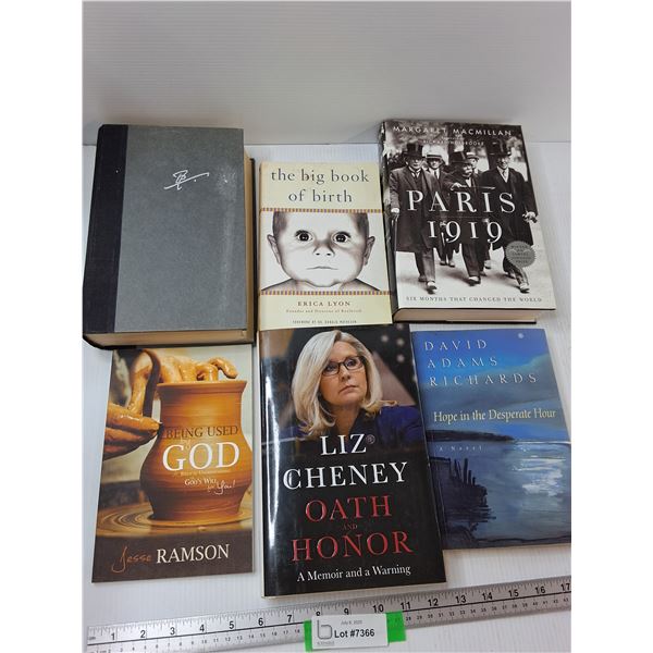 (6) Books - The Big Book Of Birth, Paris 1919, Oath And Honor, Misc