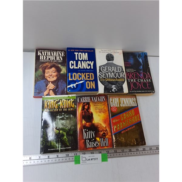 (7) Books - Locked On, The Chase, Kitty Raises Hell, Misc