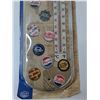 Image 4 : Pepsi-Cola Metal Thermometer  - 17'' x 5'' As Is