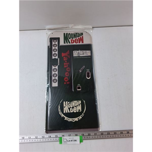 Mountain Dew Vending Machine Metal Sign - 8.5'' x 18''