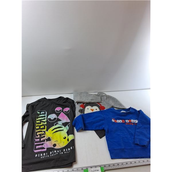 (2) Shirts, (1) Sweater-sizes in photos