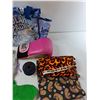 Image 4 : Assorted - Fabric Scraps, Boxing Glove, Leather Key Case, Misc