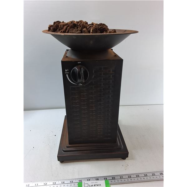 Gas Firepit - 11.5'' x 11.5'' x 16'' As Is CANNOT SHIP