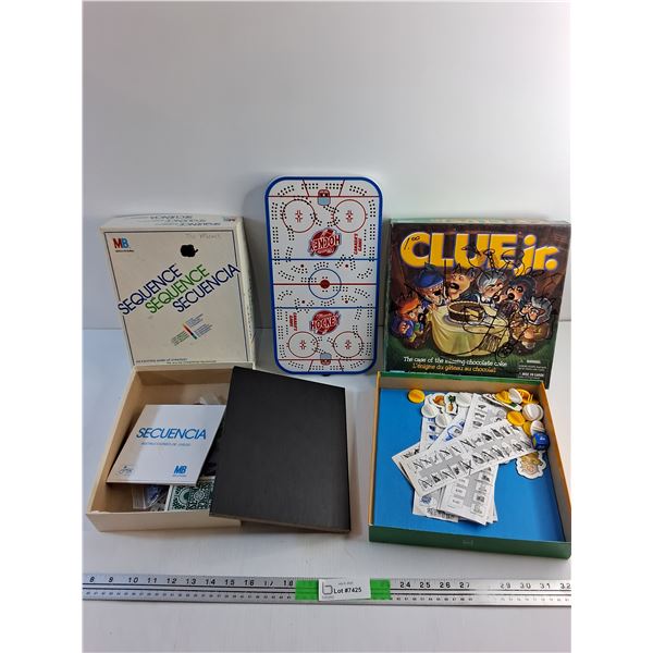Clue Jr, Sequence and Classic Hockey Board Game