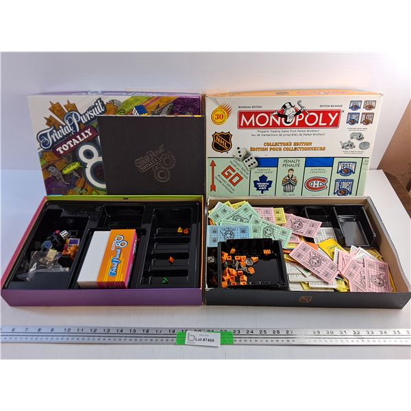 Trivial Pursuit and Monopoly Games