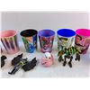 Image 3 : Party Cups, Duck and Super Heroes Figures and Plastic Bucket