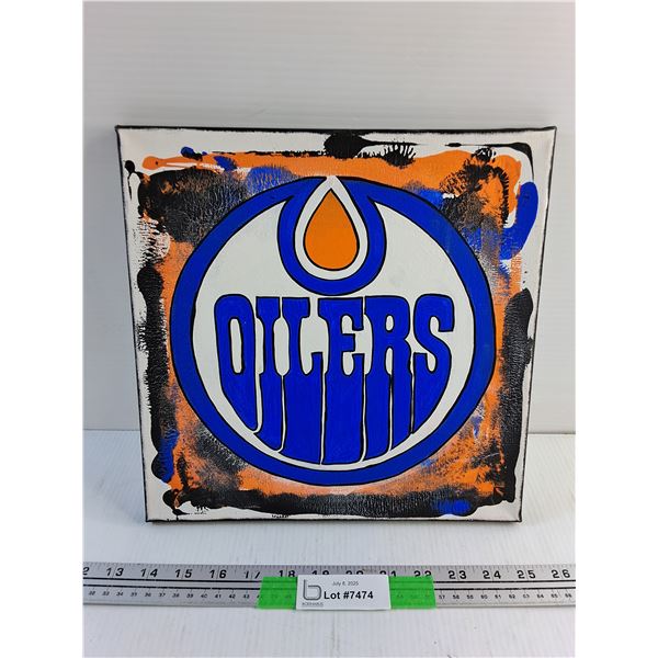 Edmonton Oilers Painting 12" x 12"