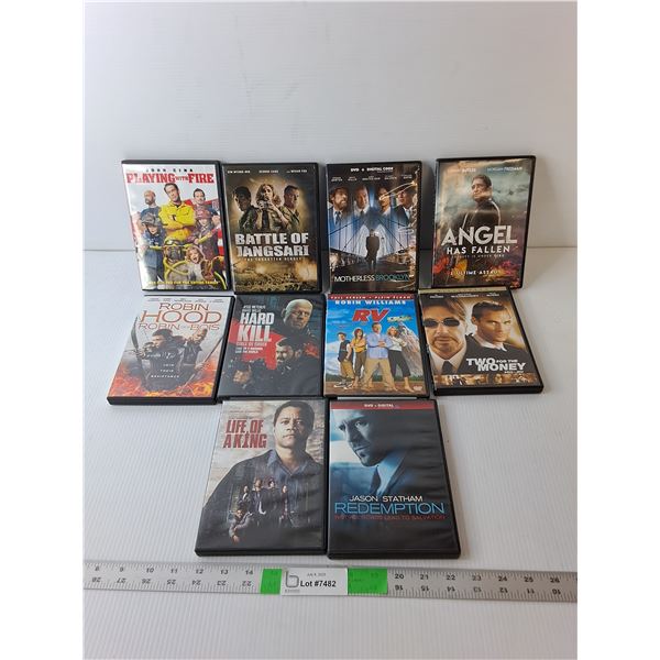 (10) DVDs- RV, Redemption, Robin Hood, Misc.