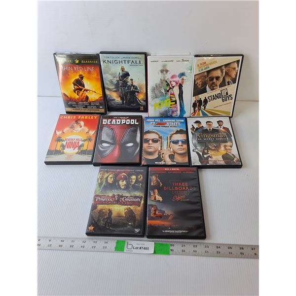 (10) DVDs- Stand Up Guys, Deadpool, Kite, Misc.