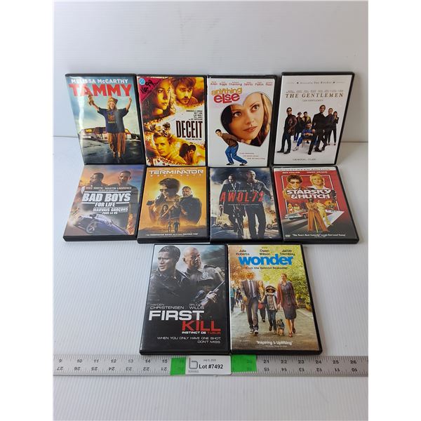 (10) DVDs- Awol-72, Wonder, First Kill, Misc.