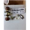 Image 2 : (4) Unbranded Wooden Door Knob Sets, NIB, Water Damaged Boxes