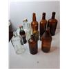 Image 3 : Plastic Crate 17" x 14.5" x x 10.5" & (22) Vintage Glass Bottles- A & W, Coca-Cola, 7Up, Misc