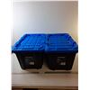Image 1 : (2) Mastercraft Plastic Storage Totes with Lids - 22 5/8" x 14 1/2" x 12 7/8"  -  PICK UP