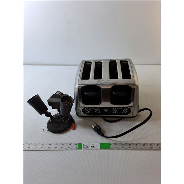 General Electric Four Piece Toaster-Working & Outdoor Security Light-Untested
