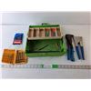 Image 1 : Adventurer Tackle Box with Tools- Drill Bits, Hand Riveter, Misc.