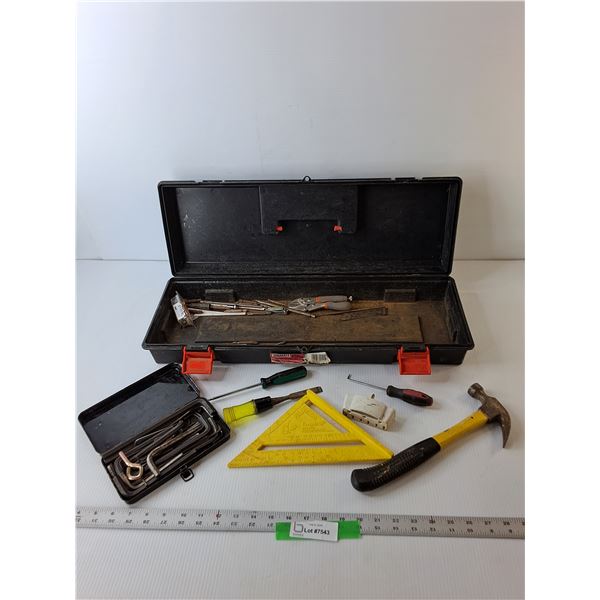 Jobmate Toolbox 23" Long with Tools- Hammer, Allen Keys, Chisel, Misc.