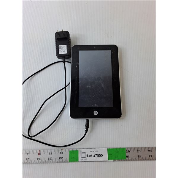 8" Tablet- Unknown Model with Adapter- As Is