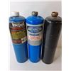 Image 2 : (3) Partially Full Propane Bottles,   -  CANNOT SHIP