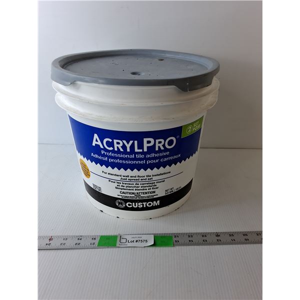 3.5 Gallon AcrylPro Tile Adhesive- Appears Full, PICK UP ONLY
